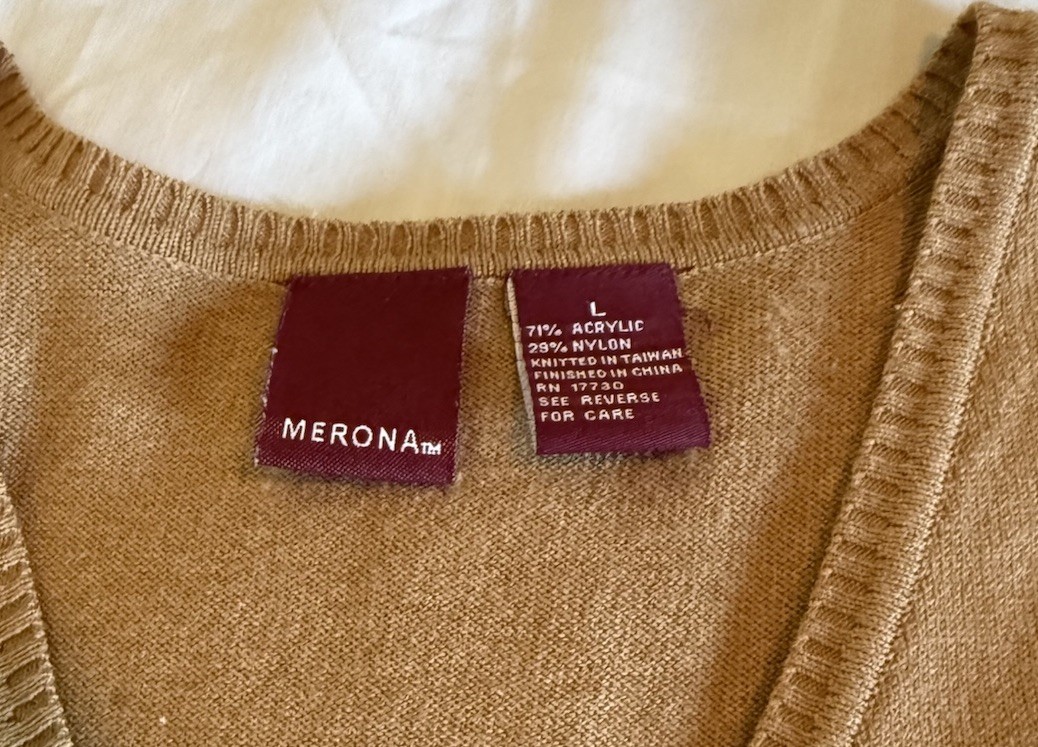 Mossimo Tan Lightweight Button-Up Jacket XLG W/ M… - image 9