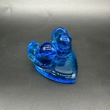 Bluebird Of Happiness Double Love Birds Figurine Signed Leo Ward 1996 Heart