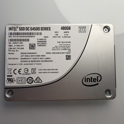 Intel SSD Series S4500 480GB SSDSC2KB480G7 480gb 2.5 SATA3 6Gbp TLC NAND ~44-59%