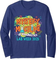 Mystery Machine Of Diagnostics Lab Week 2025 Med Lab Long Sleeve Tshirt