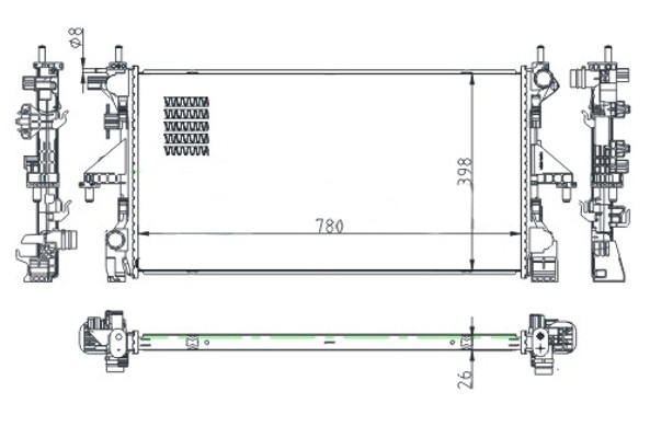 Hart KüHler WasserküHler FüR Fiat Ducato Kasten Peugeot Boxer 250 290 250-image