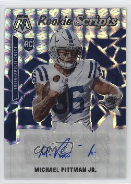 2020 Panini Mosaic Rookie Scripts Michael Pittman Jr #RS14 Auto 15ik