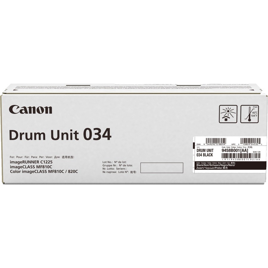 Canon 9458B001AA Drum Unit 034 Black For Select ImageClass Printers 33590₽