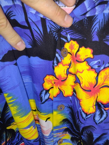 Aloha Fashion High End Hawaiian Short Sleeve Surf Camp Shirt Men's Medium M - Picture 4 of 4