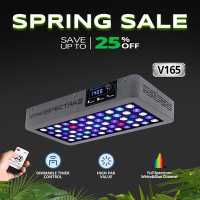 VIPARSPECTRA 1PC/2PCS 165W Saltwater Reef Aquarium LED Lights Coral Fish Tank