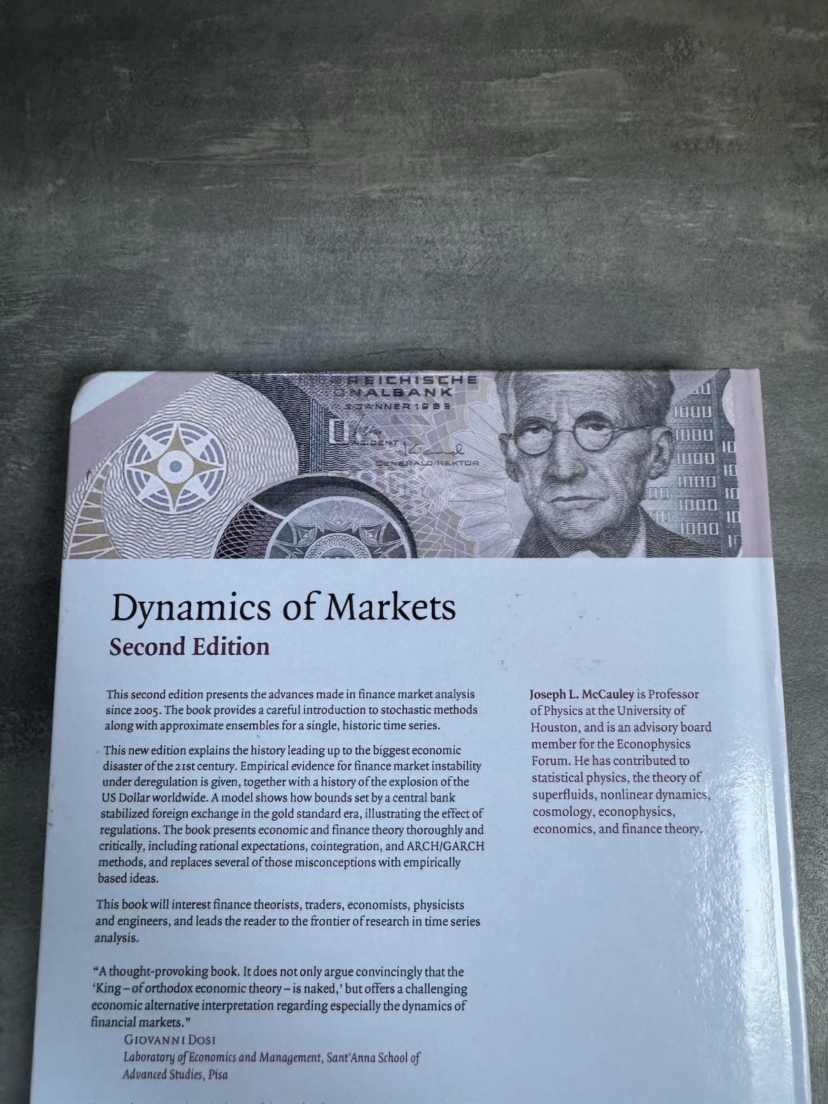 Dynamics of Markets The New Financial Economics 2nd Edition Joseph L. McCauley 7