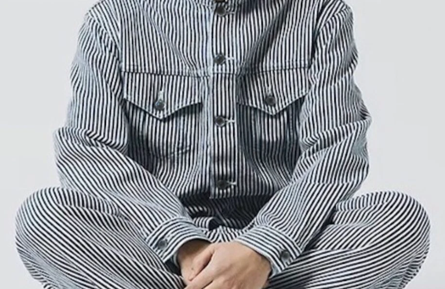 NEW Levis Trucker Jacket Mens Small Blue Denim Hickory Stripe Premium Type 3
Opens in a new window o