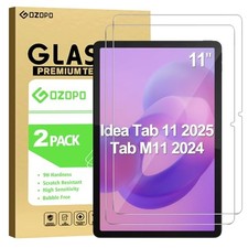 2 Pack Screen Protector for Lenovo Tab M11 11", Bubble-Free Tempered Glass