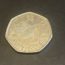London Olympic 2012 50p Coins - Table Tennis - Circulated - Available on eBay