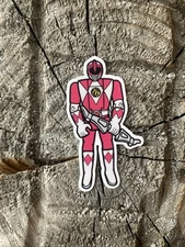 Pink Power Ranger Action Sticker