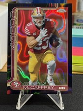 2025 Topps Chrome Football Christian McCaffrey Black Lava Refractor 9/10 49ers