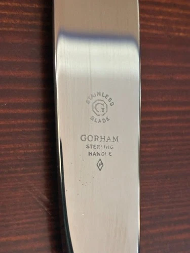 Gorham Chantilly Sterling Silver Handled Dinner Knives Set of 4 -Stainless Blade