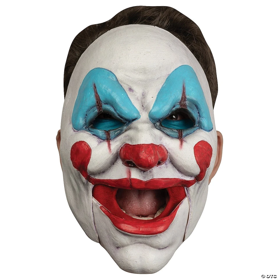 Adults Clown Moving-mouth Latex Mask - Creepy Scary Halloween Costume Accessory - Image 2 of 4