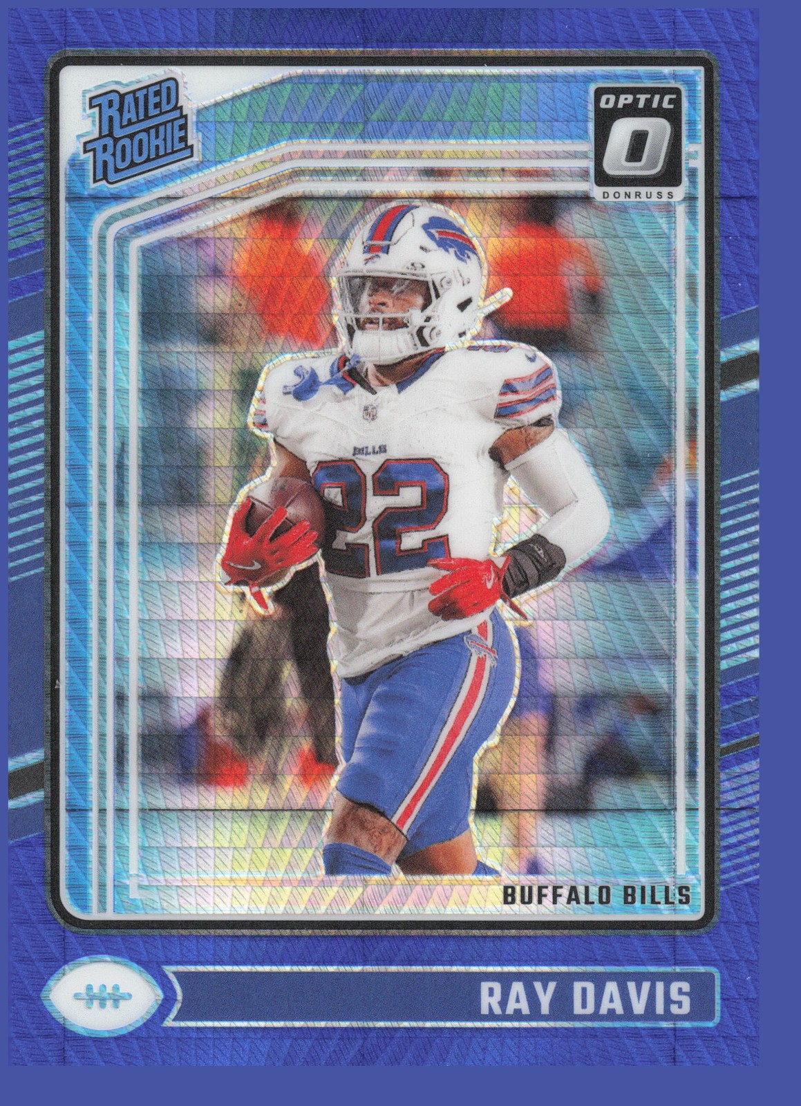 2024 Donruss Optic #283 Ray Davis Blue Hyper