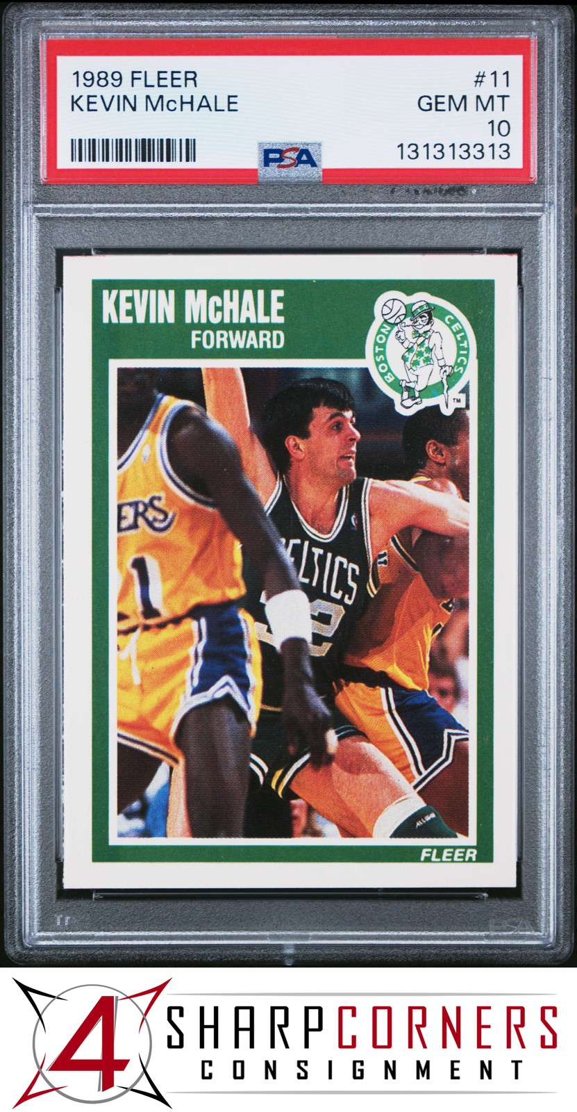 1989 FLEER #11 KEVIN McHALE CELTICS HOF PSA 10