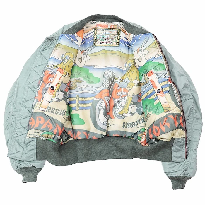 ISSEY MIYAKE ×TOYS McCOY Collaboration Flight Jacket Mens Size 38 Sage green - product detail image 5