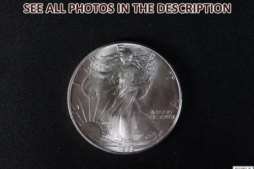 NobleSpirit GEM BU 1986 American SILVER Eagle .999 First Year of Issue