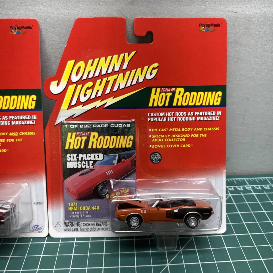 x3 2001 Johnny Lightning Popular Hot Rodding Hemi Cuda Camaro Z28 Willy's B3 - Image 4 of 4