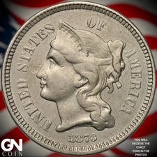 1873 3 Cent Nickel Piece A8396