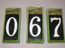 Hy-Ko 3 1/2" Reflective House Mailbox Numbers CA-25/4 Vintage New LOT OF 23