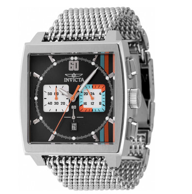 Invicta S1 Rally Cuadro Men's 45mm Monaco Racer Mesh Bracelet Chrono Watch 47244