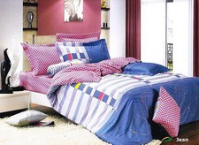 Twin 4 Piece Duvet Cover Set 100 Cotton Trendy Kids Bedding LE455T