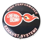 Vintage Cherry Bomb Sign - Auto Mechanic Exhaust Gas Pump Hot Rod Porcelain Sign