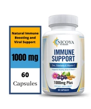 12 in 1 Natural Immune Support  1000MG + | Boost Energy, Health & Viral Defense!