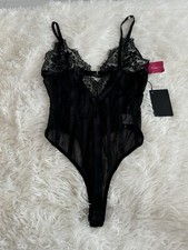 LOVE CULTURE Women s Medium Black Lingerie Bodysuit