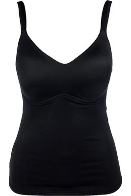 #ad Rhonda Shear Molded Cup Cami Tank Top Black $15.99