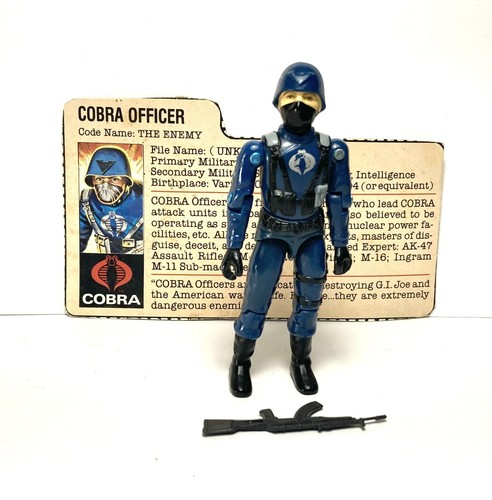Cobra Officer V1 Straight 100% Complete GI Joe 1982 Hasbro Vintage Action Figur