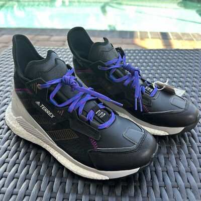 Adidas Terrex Free Hyperblue Mid Men's Athletic Shoes Black White G55460 Size 7