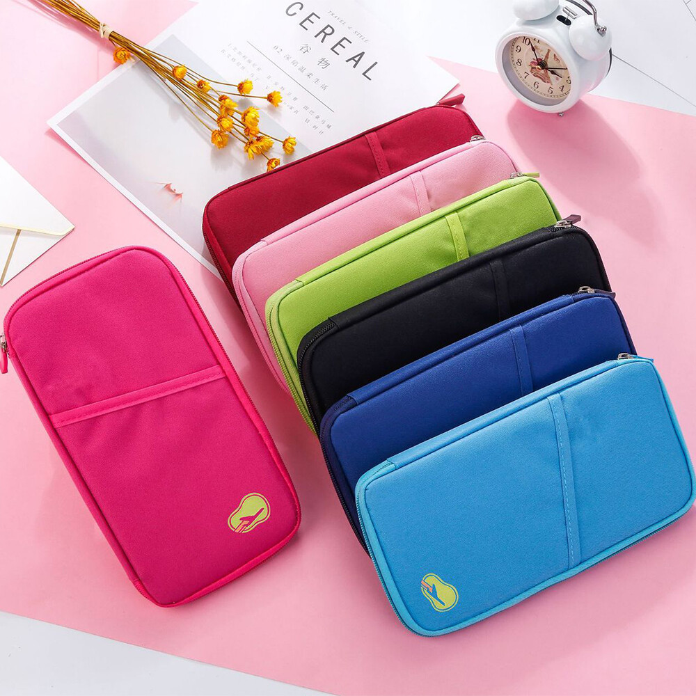 Family Travel Passport Wallet with Credit Card Slots and Document Organizer Bag-image