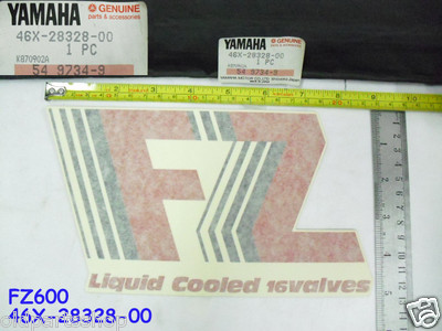 Yamaha FZ600 Cowling Fairing Decal NOS Liquid Cooled 16 Ventile 46X-28328-00