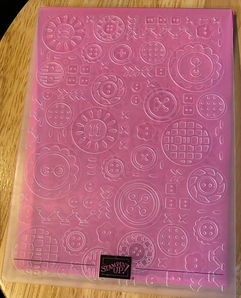 Lote de 2 Stampin' Up! 1 elemento de punta de aguja Framelit Die; 1 carpeta de relieve de botón Foto 4 de 4