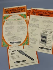 1945 AMERICAN LICORICE Co CHRISTMAS Penny CANDY ADVERTISING Vintage CIGARETTES