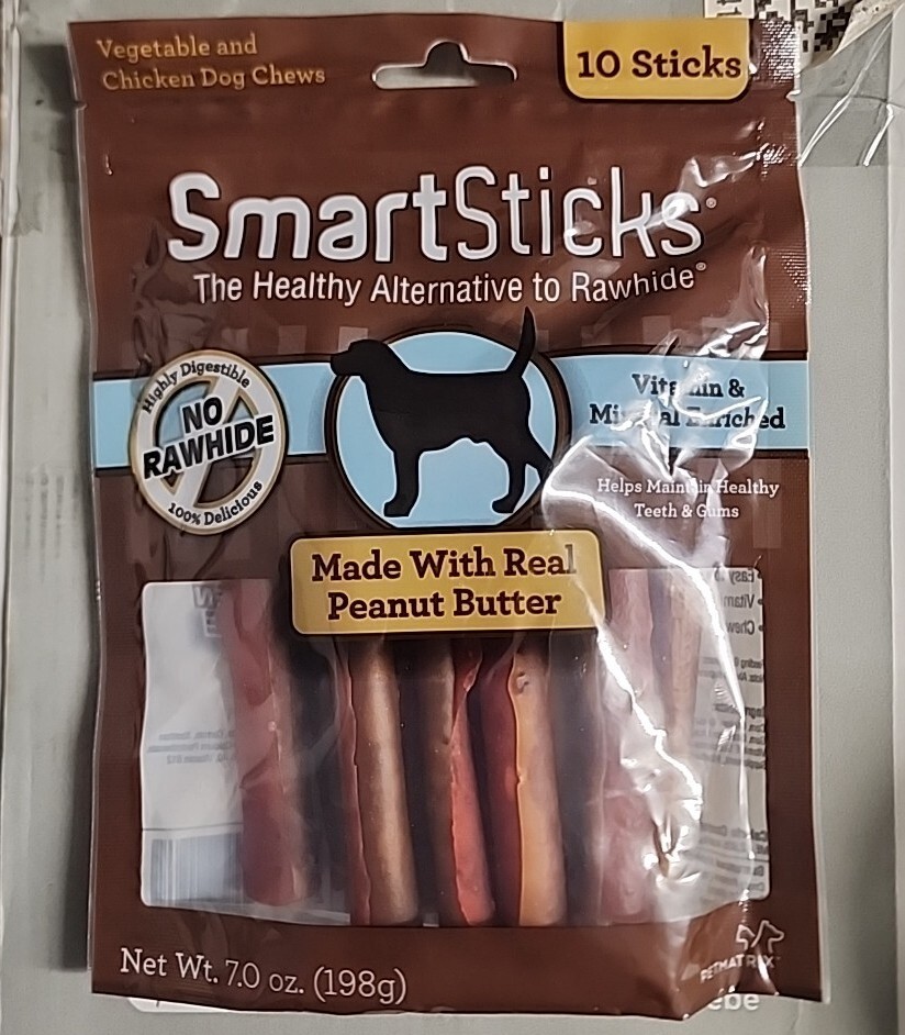 SmartBones SmartSticks Peanut Butter Chews for Dogs - 10 Count