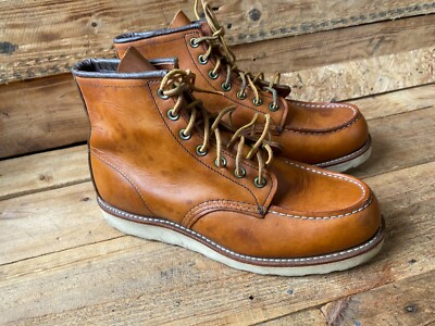 Redwing heritage MOC-TOE brown leather boots STYLE 875 US 8E UK 7