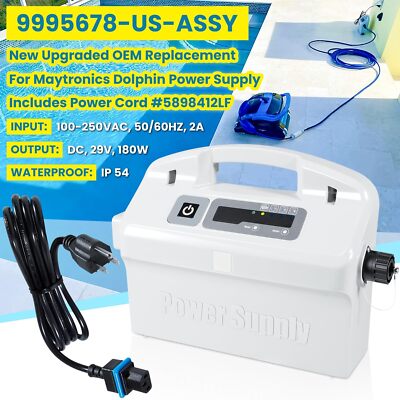 9995678 Power Supply with Cord for Dolphin Nautilus CC Plus,Apollo