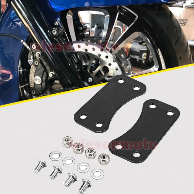 Steel Front Fender Spacer Bracket Sets For 14+ Harley Touring Electra