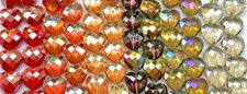 Black Red Blue Yellow Faceted Heart 16mm Chinese Crystal Glass Q6 Beads Per Pkg