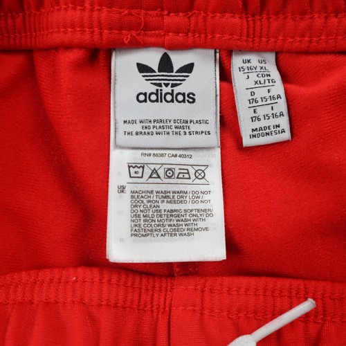ADIDAS Joggers Boys XL Youth Sweatpants Red Trefoil Striped - Picture 6 of 11