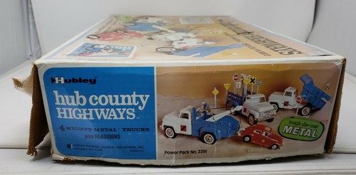BOX ONLY 1972 Hubley County Highways Set Mighty Metal Truck Fleet - Steel Toys - Picture 10 of 14