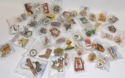 Lot 47 Outstanding Lions Club Enameled Pins - Various States
