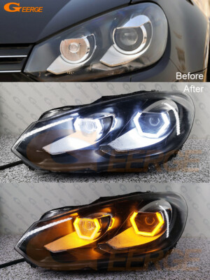 For Volkswagen VW GOLF GTI PASSAT B7 CC EOS Hex LED Angel Eyes Halo Rings Light