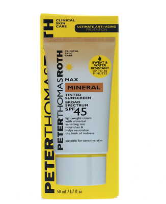 Peter Thomas Roth Max Mineral Tinted Sunscreen Broad Spectrum SPF45, 1.7 oz