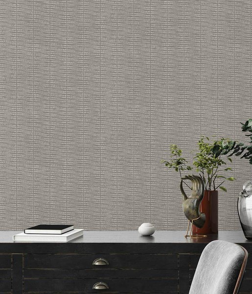 As CréAtion Vliestapete Grau Silber Metallic Struktur Linien 385976 (5,16€/1Qm)-image