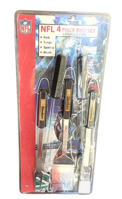 Barbecue Set NFL Pittsburgh Steelers Summer Fun Party 4-Pieces New In Package