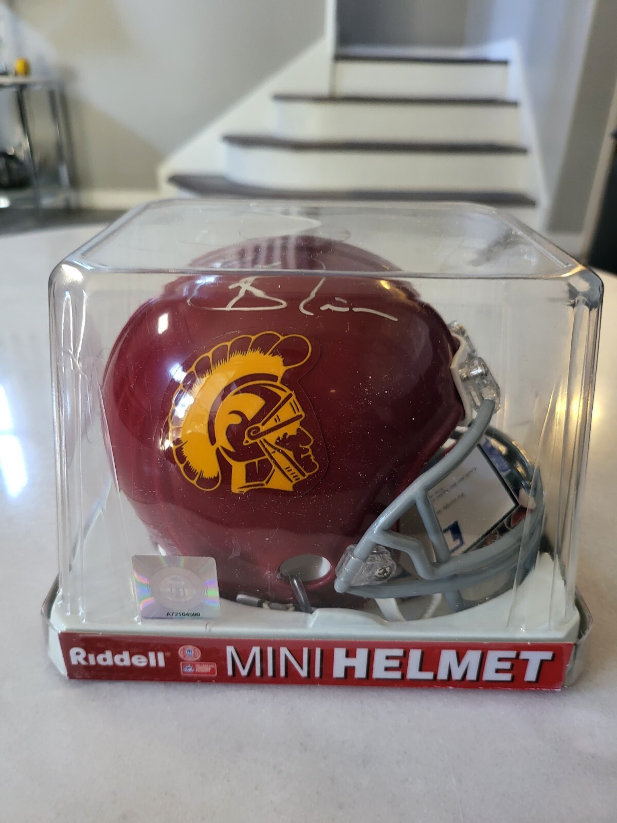 Keith Rivers Autographed/Signed Mini Helmet TRISTAR USC Trojans A 