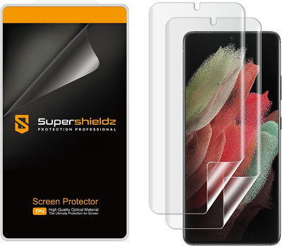 Supershieldz (2 Pack) Designed for Samsung (Galaxy S21 Ultra 5G) Screen Protecto